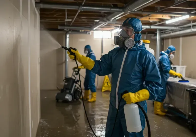 Basement Sanitization and Antimicrobial Treatment process in Weddington, NC